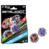 Hasbro Beyblade X Beat Tyranno 4-70Q & Knife Shinobi 4-80HN 2-Pack