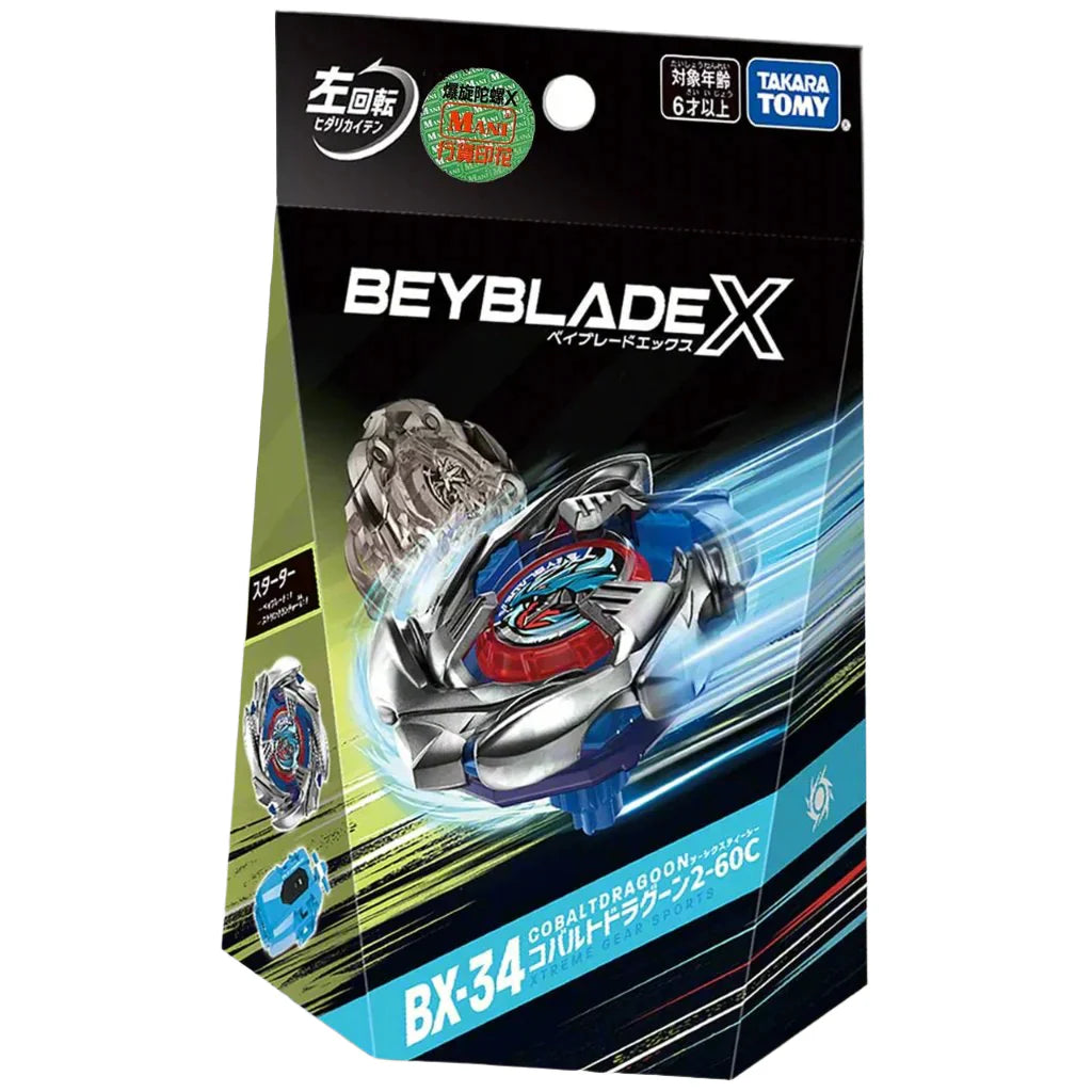 Cobalt Dragoon 2-60C Beyblade X Starter BX-34 Takara Tomy