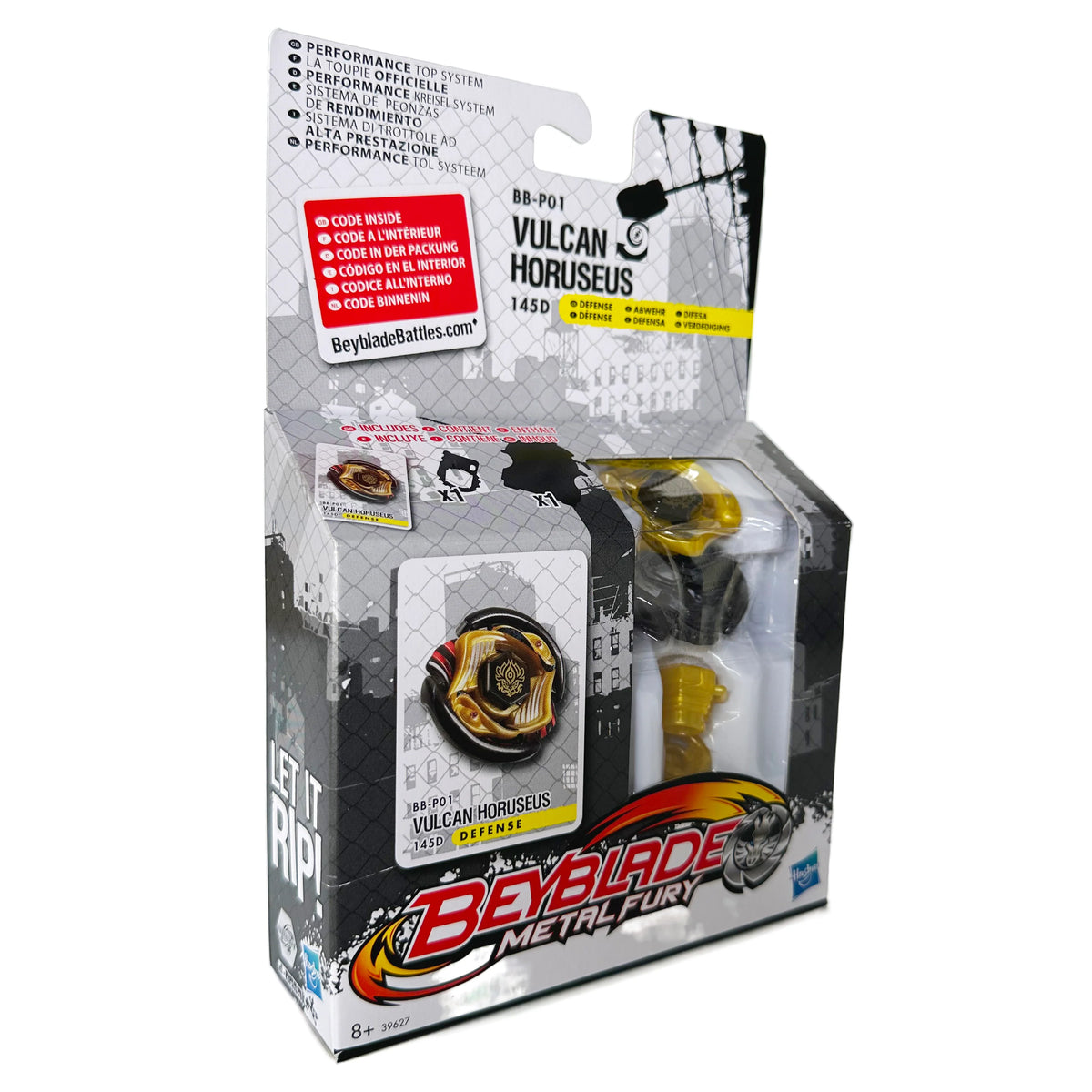 Hasbro Vulcan Horuseus 145D Metal Fury Beyblade BB-P01