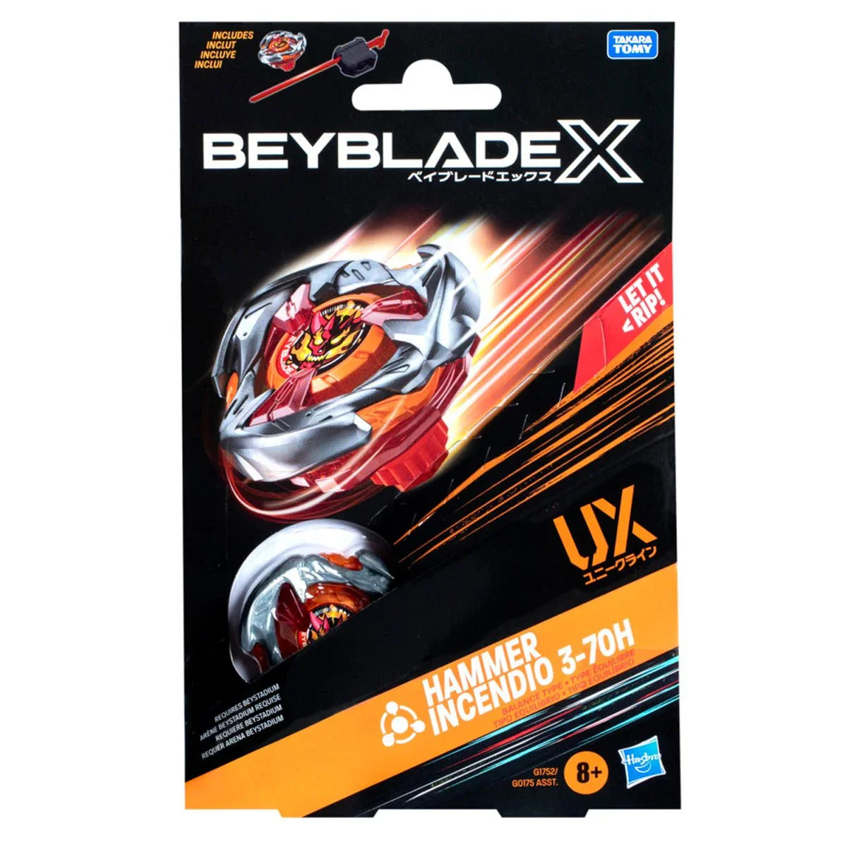 Beyblade X Hammer Incendio 3-70H (UX Series) Hasbro