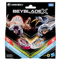 Hasbro Beyblade X Jurassic World 2-Pack: Spinosaurus  Quetzalcoatlus