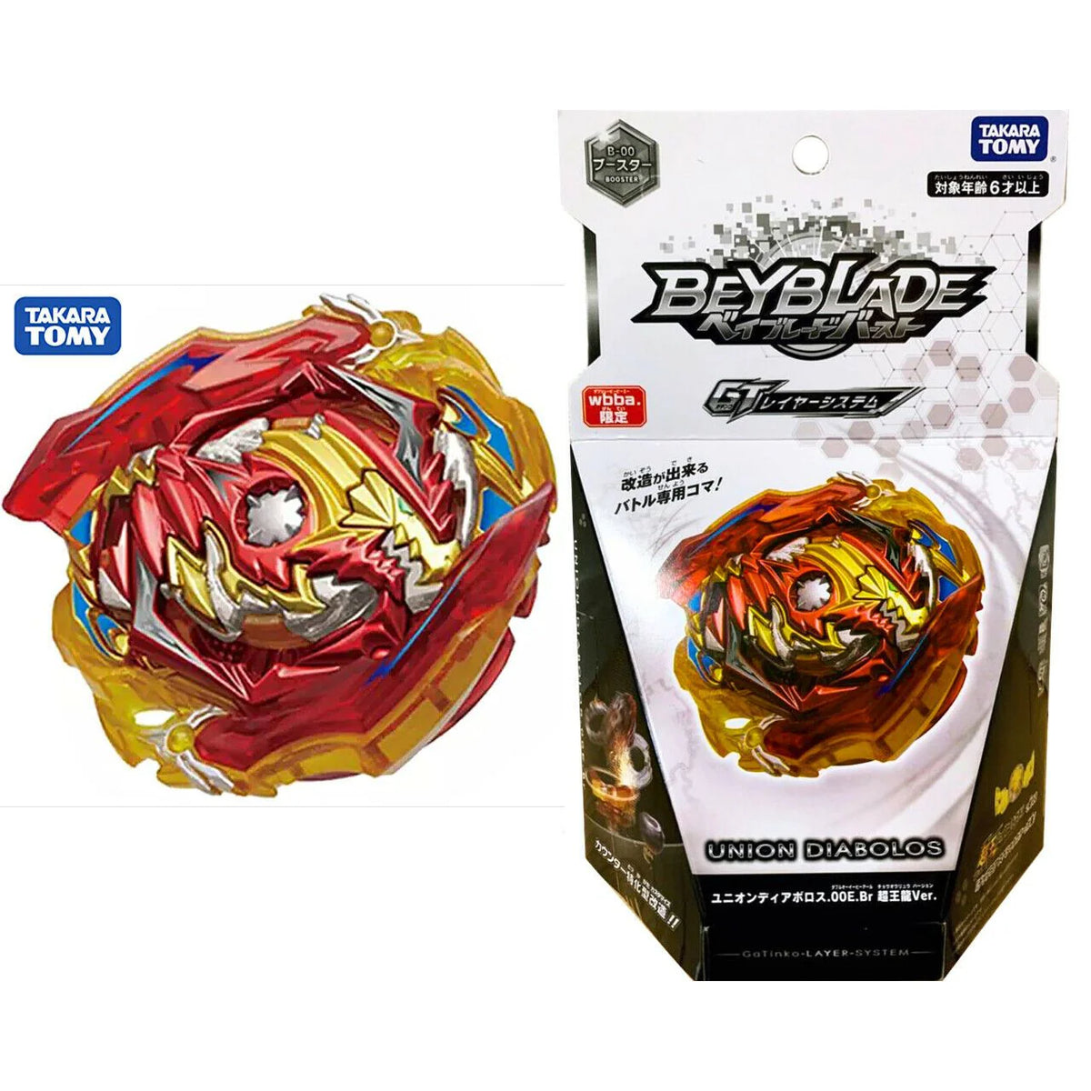Takara Tomy Beyblade Burst Union Diabolos .00E.Br (Super King Dragon) B-00