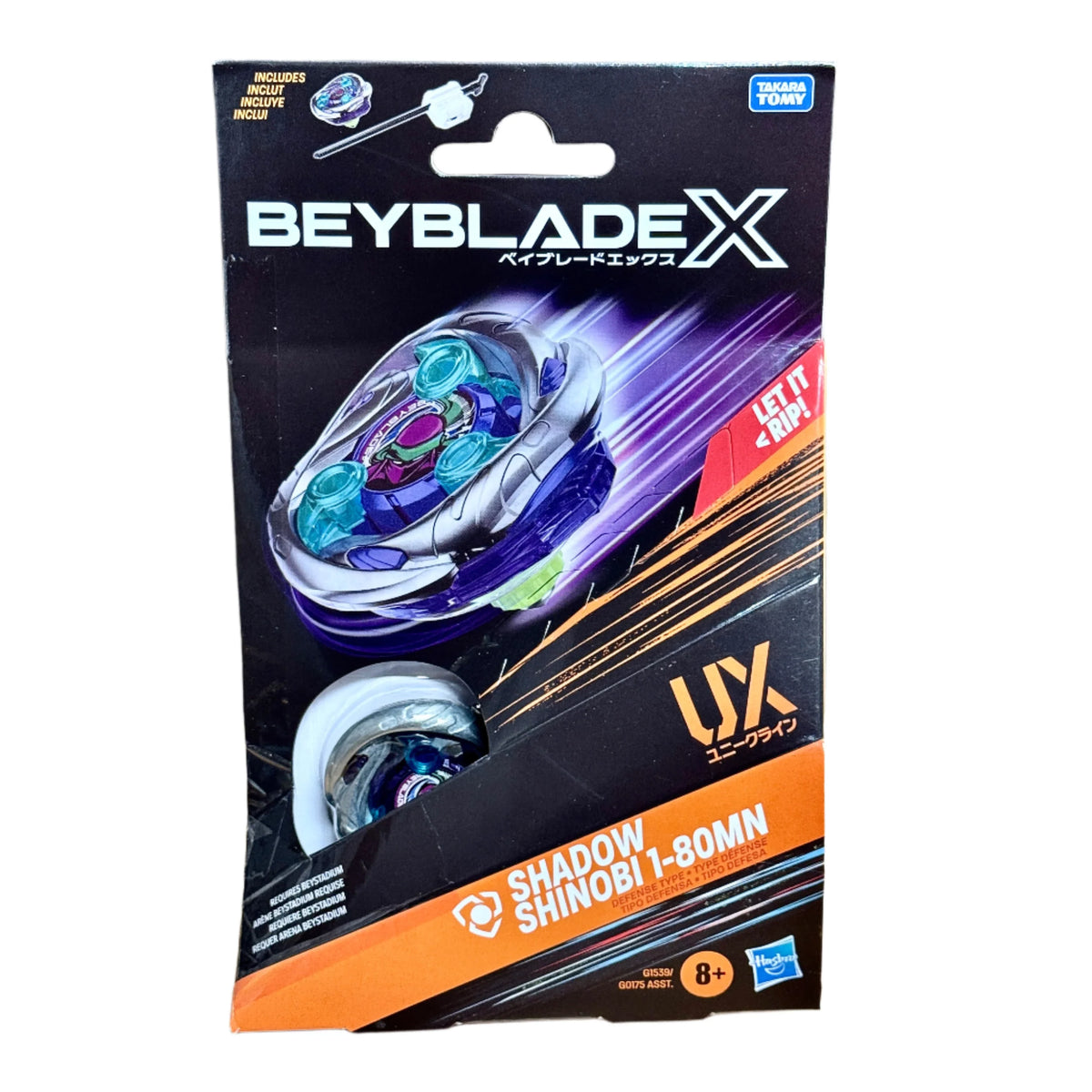 Beyblade X Shadow Shinobi 1-80MN (UX Series) Hasbro